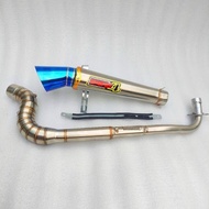 (1) 1set Daeng sai4 open spec Pipe canister 51mm open specs exhaust Pipe for Wave 125 Xrm 110/125 Wave 100/110/115 Rs125 Furry 125 Smash 115 Rusi100/10 Daeng Pipe Daeng sai4 Aun Pipe Nlk Pipe Charama Pipe Creed Pipe Kou Pipe