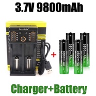 2023 New18650 Baery High Quty 9800mAh 3.7V 18650 Li-ion baeries Rechargeable Baery For Flashlight Torch   Free Delivery