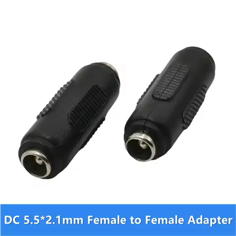 DC 5.5mm X 2.1mm Female to Female Adapter, Jack 5.5*2.1mm Connector F/F 2-pack
