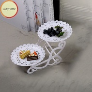 LadyHome Cake Stand Dishes Cupcake Snacks Plates Plastic Candy Living Room Home Three-layer Fruit Plate Creative Modern Fruit Basket sg