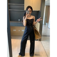 กางเกงเดรสยีนส์สไตล์ทรงลูกแพร์เอวสูงสำหรับผู้หญิงในฤดูใบไม้ผลิและฤดูร้อน XINYI ชุดเดรสทรงเข้ารูปแบบส