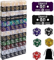 SIXPIONTS 79PCS MTG Dice Set- Ability Keyword Counters, -1/+1 Life Counter Dice in 8 Colors,Marble S