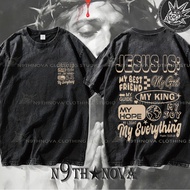 24h Shipping N9THNOVA Jesus God Loves You Good News Washed Vintage Christian T-shirt 3