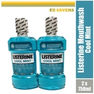 Listerine Cool Mint Twin Pack 750ml x 2