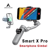 AOCHUAN สมาร์ท X Pro 3แกน Gimbal Smartphone พับได้โคลงพร้อมโฟกัสไฟเติมล้อสำหรับโทรศัพท์ Iphone,Samsung Huawei