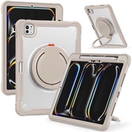 Shockproof case for 2024 iPad Pro 11 inch M4 A2836 A2837 A3006 rotate stand cover with pen slot hand