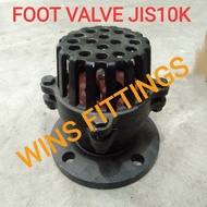 Foot Valve CI Flange JIS10K 5" Tusen Valve Flg Black Iron DN80 Cast Iron Carbon Steel