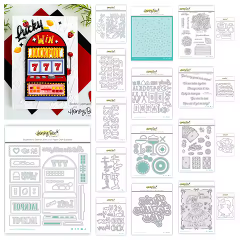 Valentine Bee Playful Lowercase Alphabet Honey Cuts Dies Stamps Stencils DIY Making Scrapbooking Hol