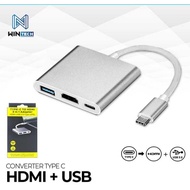 3 in 1 Type C Converter (Type C to Type C - HDMI - USB)