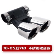 ท่อไอเสียและปลายท่อไอเสียสีดำสามชั้นสำหรับดัดแปลงท่อไอเสีย981 Porsche 718