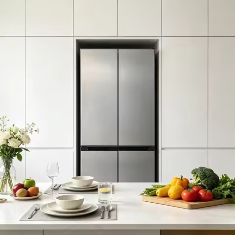 2 Door Apartment Size Refrigerator with Freezer 7.5 cu ft Adjustable Shelves Crisper Bins