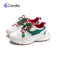 【 Joya Box】Corolla colorblock รองเท้าผ้าใบผู้หญิงรุ่นลิมิตเต็ดคริสต์มาส กันลื่น กันน้ำ ดีไซน์เก๋ มาพ