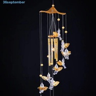 SEPTEMBER Love Angel Wind Chimes, 5 Tube Plastic Resonant Hanging Windchime, House Warm Aluminum Tub