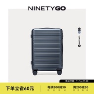 90分行李箱24英寸商务拉杆箱旅行箱大容量密码箱托运箱子莱茵河灰色