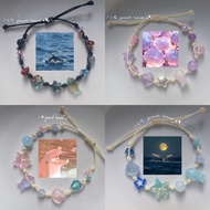 Handmade Ocean Collection by Janest bracelet, drawstring bracelet doublebag
