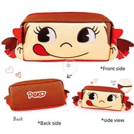 日本版牛奶妹袋 Peko chan筆袋 牛奶妹 (大容量 厚.廷身) 多用途袋/ 化妝袋/小物袋/文具/ 多功能鉛筆袋 平行進口