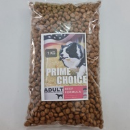 Prime choice beef 1kg dog food