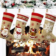 Christmas Decorations Socks Santa Claus Gift Bag Rudolph Snow Man Candy Stockings Big Pendant Plus Size  gift