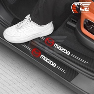 Mazda Car Door Sill Protector Plate Stickers Rear Trunk Bumper Threshold Sticker For Mazda 2 3 6 CX5