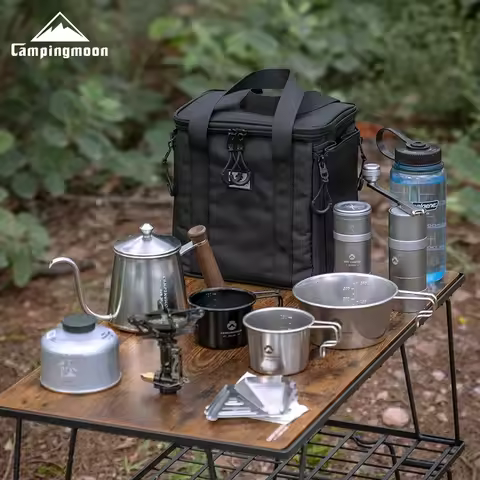 CAMPINGMOON BKXD-5F-B Card Stove Gas Cylinder Bag Camping Coffee Equipment Storage Bag Multi-Purpose