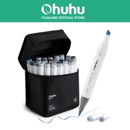 FOLIO ART : ปากกามาร์คเกอร์ Ohuhu เซต Gray Tone  36 สี Ohuhu 36 Gray Tone colors (Honolulu Series) 9