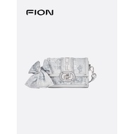 Fion/Fion Fion Qiaojin Small Square Bag 2023 New Style Summer High-End Box Bag Niche Pink Crossbody 