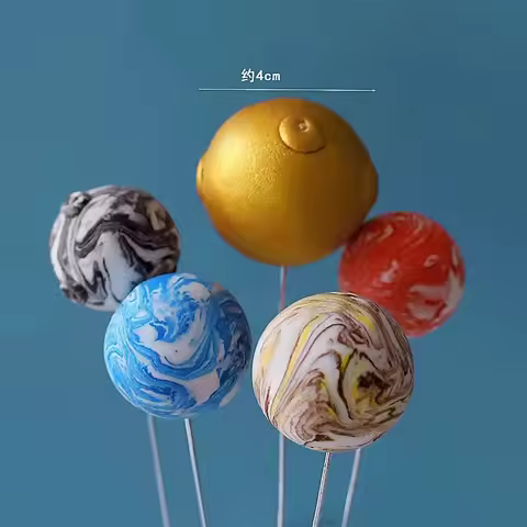 Planet Series Theme Cake Topper Birthday Decoration Universe Space Planet Astronaut Cake Decoration 
