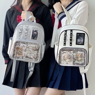 Korean style Ita Bag Large Capacity College Student Backpack Women Girl DIY Anime Badges Display Tra