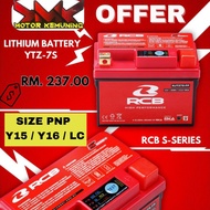 RCB RACING BOY YTZ5 YTZ7S  Y15 Y16ZR RS150 RSX NVX LITHIUM BATTERY ( LIGHT WEIGHT LONG LIFE BATTERY)