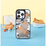 CASECASE X Capybara Biubiu Floating Magnetic suction Black&Sliver Mirror Casing Apple IPhone 15 14 1