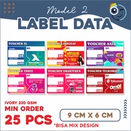 Display Harga Paket Data Etalase Konter Murah / Portrait Label Data