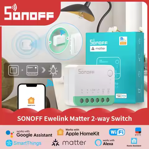 SONOFF MINIR4M Wifi Smart Switch Matter Compatible Wireless Controller WiFi Universal Breaker Alexa 