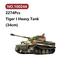 ✨Tiger I Heavy Tanks WW2 Building Blocks 2276 Pcs QUANGUAN Tank Bricks Toy Set