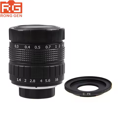 Fujian 50mm F1.4 CCTV Camera Lens + C-FX for Fuji Fujifilm X-A2 X-A1 X-T1 X-E2 X-1M