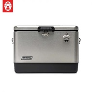 COLEMAN COLEMANv 54QT STAINLESS STEEL BELTED® COOLER (SILVER) (EX)