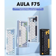 AULA F75 Gasket Mechanical Keyboard | Wireless Tri-Mode | Fully Hot-Swappable Keys | 75% Layout | Ga