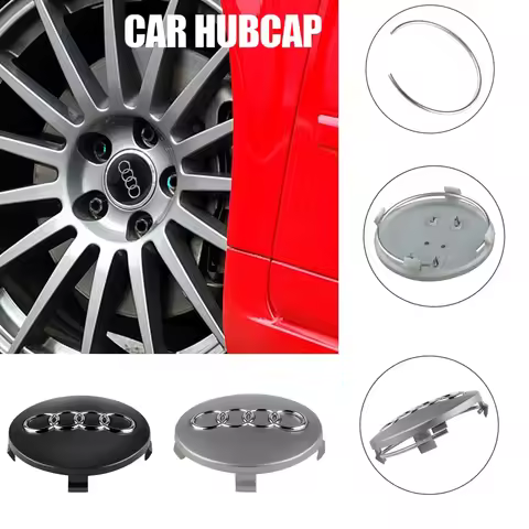 4pcs 59mm Car Wheel Center Hub Caps Accessories For Audi Sline A4 b6 b8 b7 b9 b5 A6 A3 A8 Q3 Q5 Q7 Q