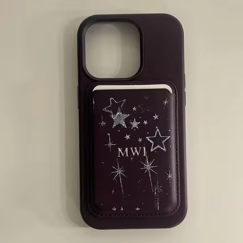 Custom name Magsafe Case Magsafe Cardholder For Iphone 14 12 13 15 16 Pro Max 14 15 Plus Luxury Leat