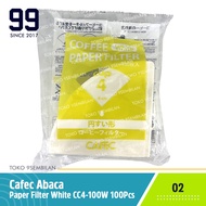 Cafec Coffee Filter Paper 02 White CC4-100W V60 100pc