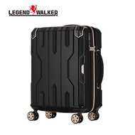 【LEGEND WALKER】5109-60-24吋 拉鍊行李箱 石墨黑_廠商直送