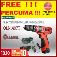 QUASA QLI-1407T 14.4V 2 SPEED LI-ION CORDLESS IMPACT DRILL