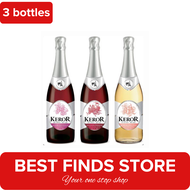 KEROR Sparkling Red Grapes Juice (2) + White Grape Juice (1) Bundle 750ml | 3 Bottles