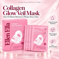 Ellen Ella Korean Collagen Mask Overnight PDRN Sheet Mask Hydrating Mask For Face