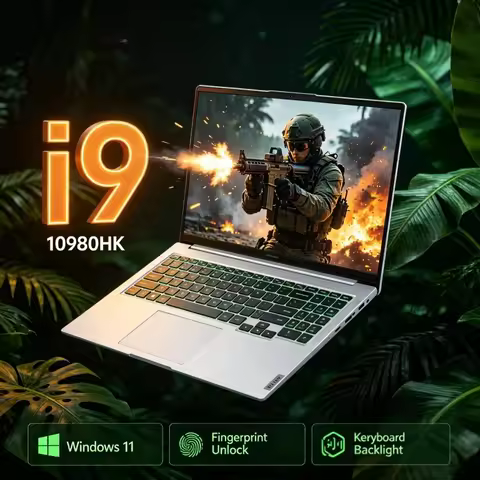15.6' FHD Ultra Slim Laptop Intel I9-10980, 32GB RAM 2TB SSD, Windows 11 Portable Notebook for Gamin