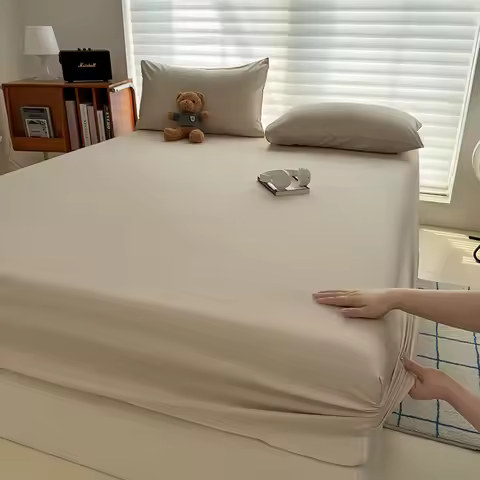 Solid Color Fit Sheet Single Double Queen Size Fitted Cover 90 120x200 150x200 180x200 Mattress Cove