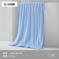 洁丽雅（grace）浴巾强吸水不掉毛A类轻薄透气大浴巾男女洗澡裹巾 兰色