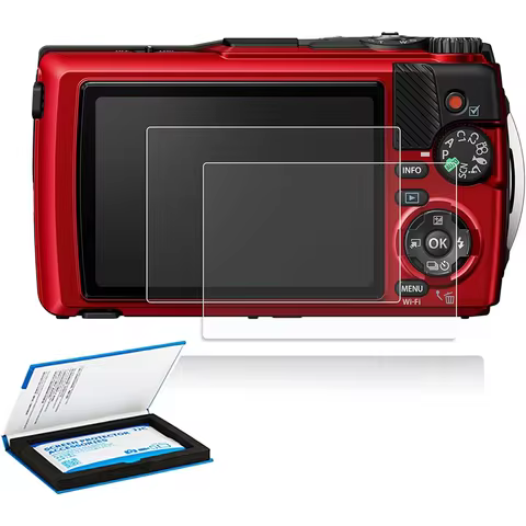 JJC 2 Pack TG-7 Screen Protector Camera Screen Protector for Olympus TG-7 TG-6 TG-5 TG-4 TG-3 0.3mm 