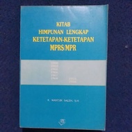Complete himpunan book, quation of the MPRS MPR 1960 to 1978
