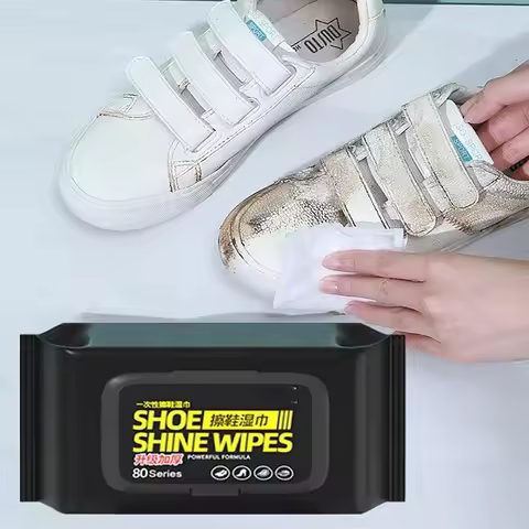 12-60Pcs Portable Disposable Shoe Clean Wipes White Sneaker Cleaning Care Quick Wet Wipes for Shoe C