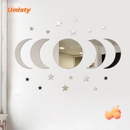 UMISTY Acrylic Mirror Wall Stickers, Self Adhesive Wall Decor, Bathroom Mirrors Stickers Living Room